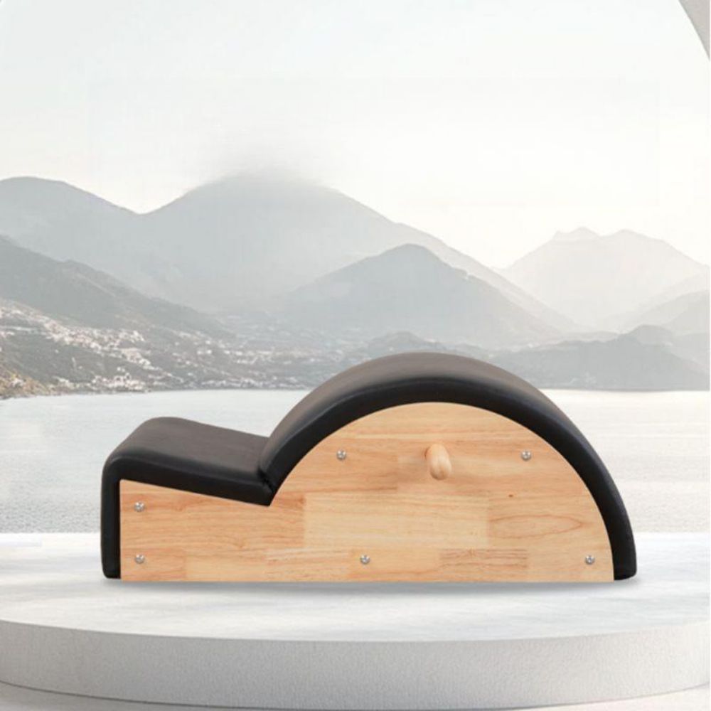 스파인코렉터 필라테스 스트레칭기구 허리 코어 이완 도구 A / 오크+블랙 PU 가죽