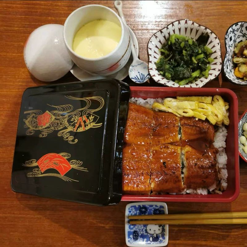 장어 덮밥 그릇 일식집 텐동 규동 칠기 요리 칠기도시락 부채깃장어 박스 - 상세 이미지 3