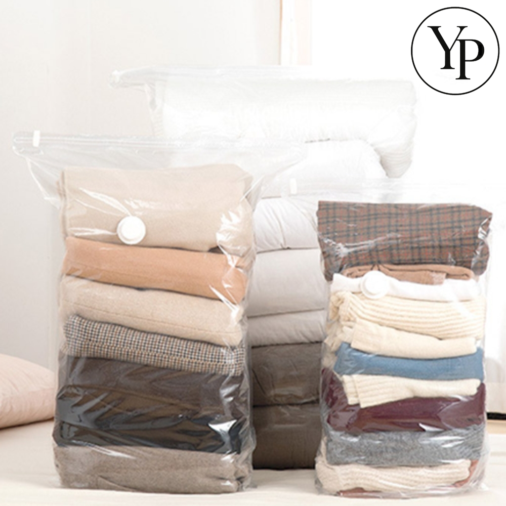 압축기 필요없는 이불 진공 팩 80x110 패딩 겨울옷 맨손 압축 의류 정리 보관 비닐