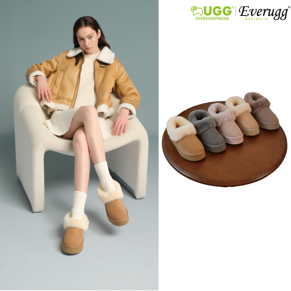 호주 어그 25FW 에버어그 클레리 플랫폼 양털 슬리퍼 AS2081 - 메인 이미지