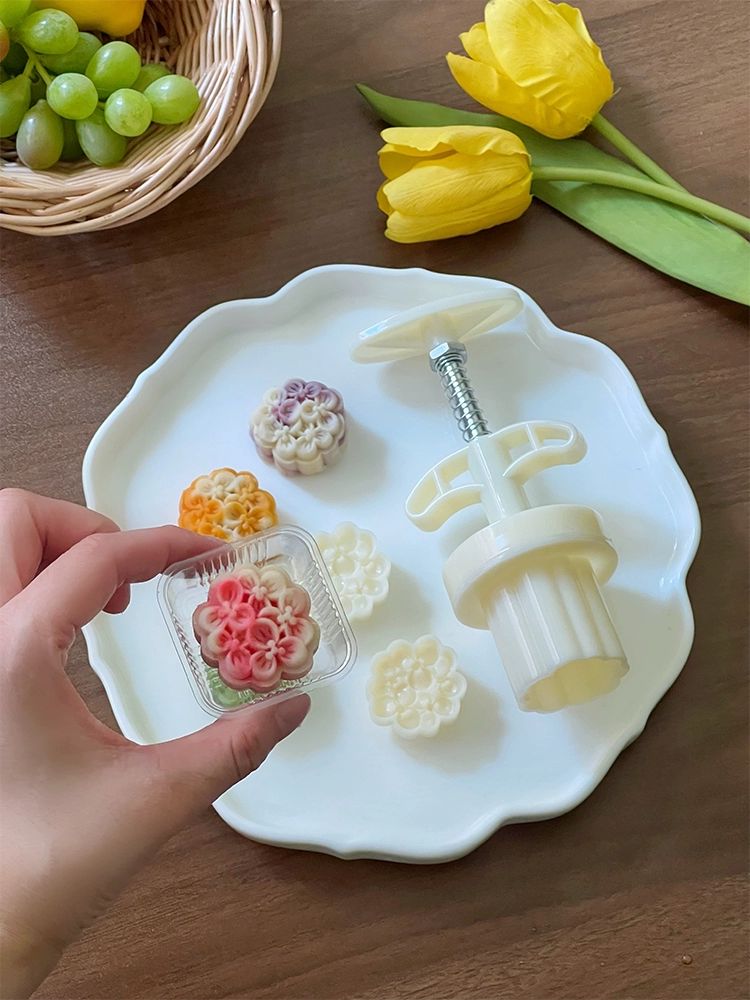 월병틀 연근 연잎 몰드 떡도장 화과자 쿠키 베이킹 mini 계화 30g 1통 2조각 - 상세 이미지 2