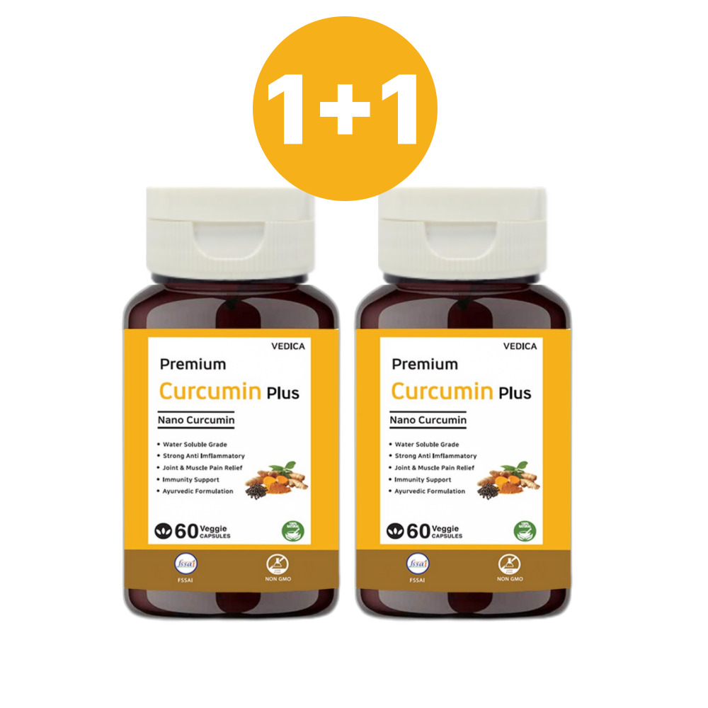 베디카 1+1 수용성 강황 커큐민 피페린 500mg, 60캡슐