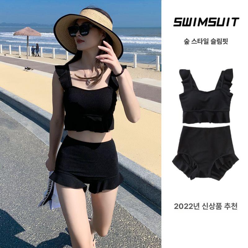 투피스수영복 비키니 커버업 여성 바캉스 비치 블랙838 M 사이즈 추천 37.5-47.5kg - 상세 이미지 2