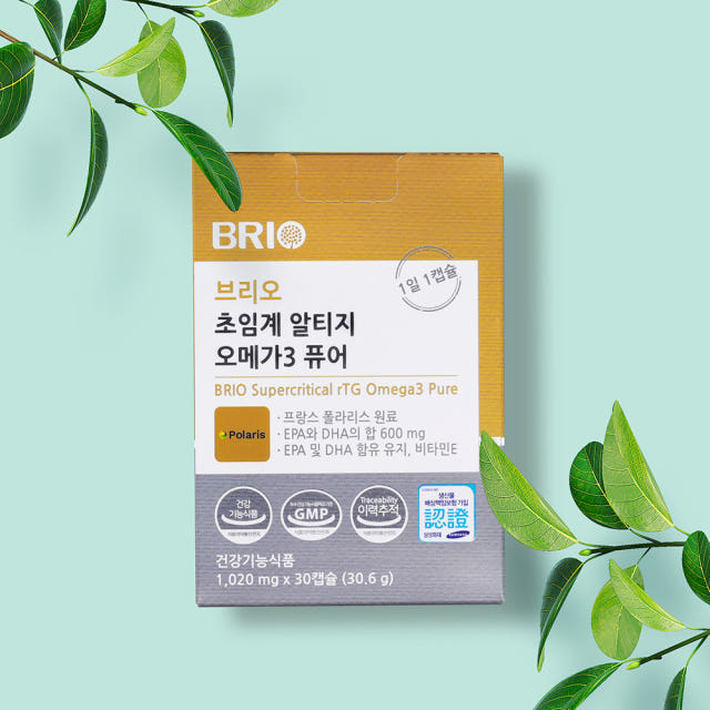 브리오 초임계 알티지 오메가3 퓨어 / RTG EPA DHA 영양제 30캡슐, 2개