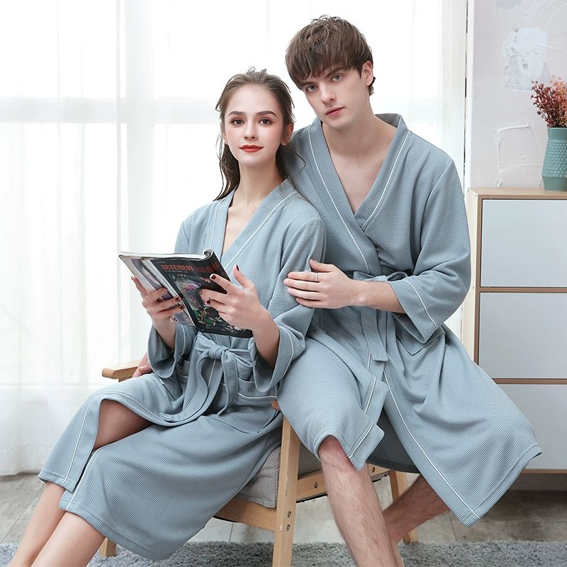 목욕가운 남성 빅사이즈 속건 샤워가운 얇은 여성 1901 다크네이비 여성 M 165CM 70.0kg 내 - 상세 이미지 2