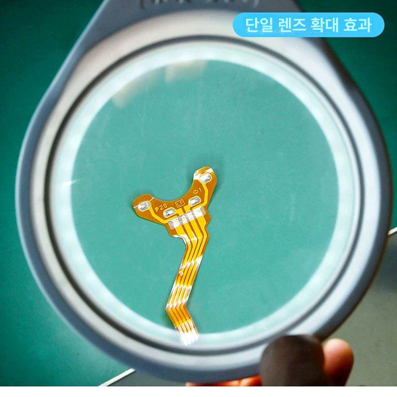 스탠드 확대경 조명 탁상 납땜 링라이트 탁상형 블랙PD97S - 상세 이미지 4