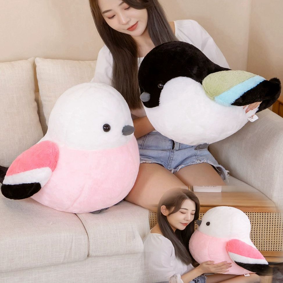뱁새인형 새인형 장식품 무드등 조명 모찌 수면등 솜인형 핑크 30x40cm-0.5kg - 상세 이미지 4