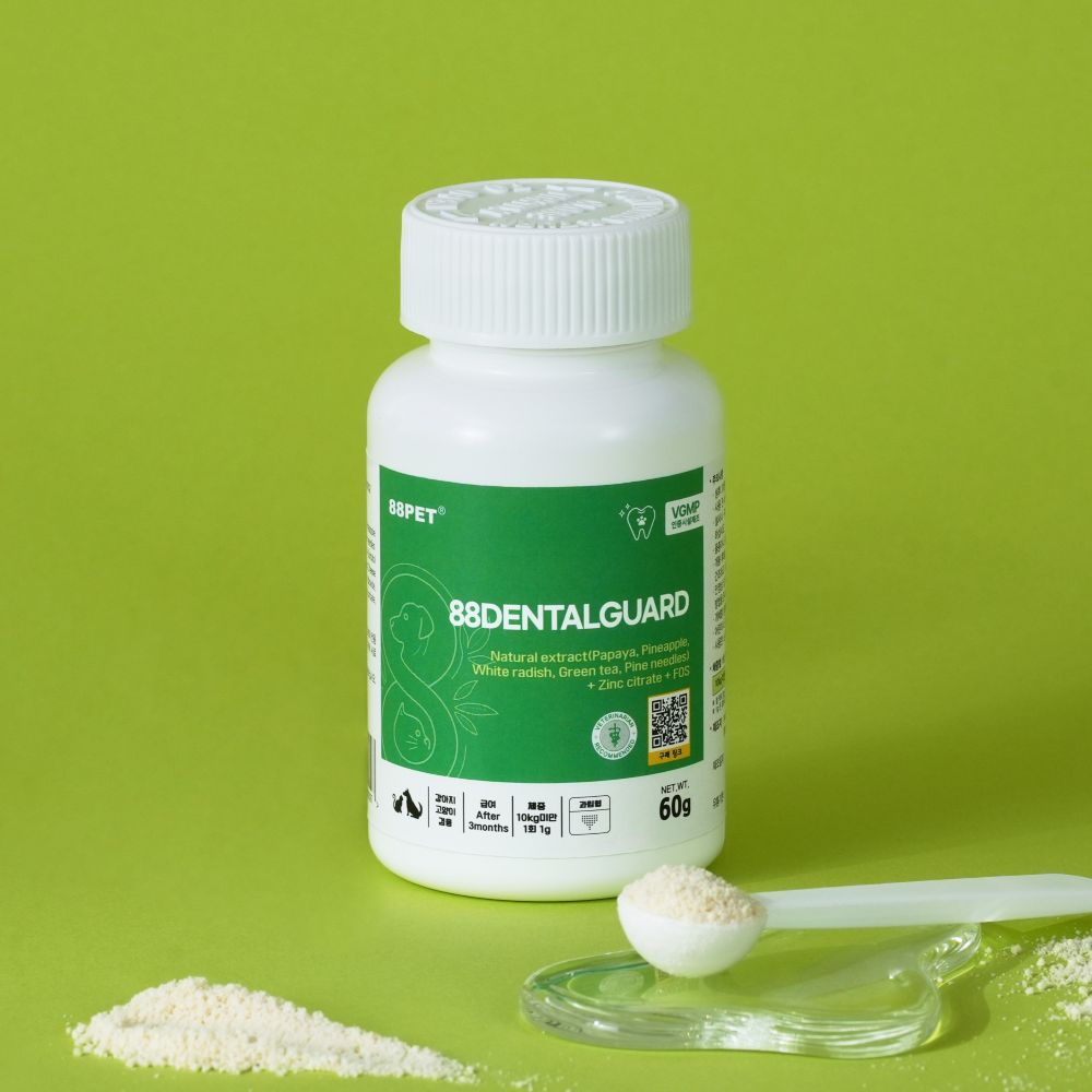 88펫 덴탈가드 강아지 고양이 구강 잇몸 치석 치태 입냄새 구내염 치주염 60g, 1개 제품 이미지