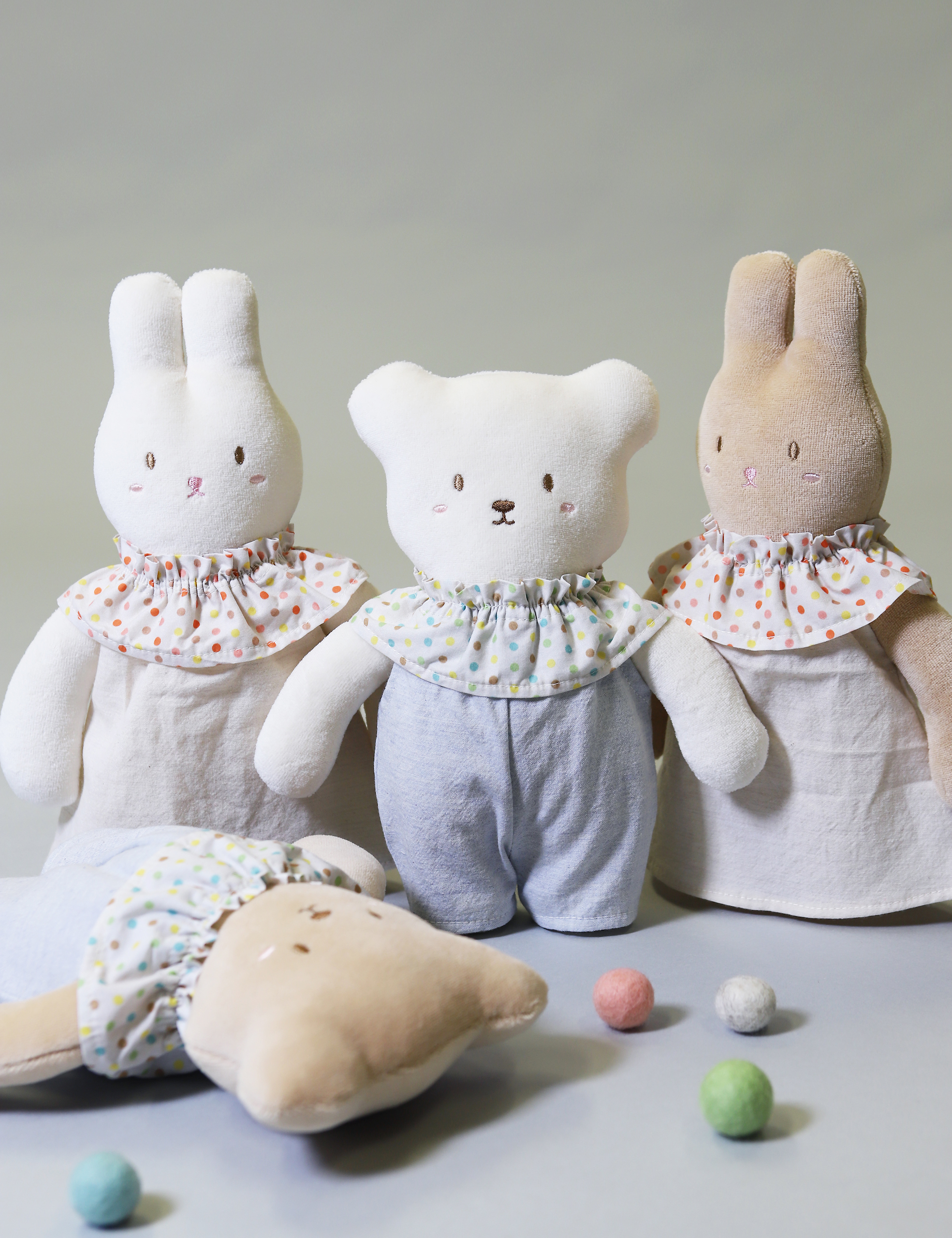슈톨렌 멜로우 딸랑이 곰돌이 애착인형 오가닉 신생아 아기 출산 선물 (24cm) - 상세 이미지 3