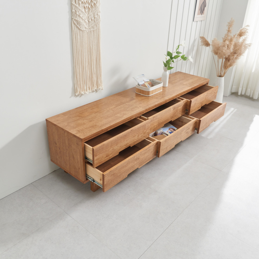 준 원목 75인치 85인치 티비장 tv다이서랍장 티비선반 장식장 1800