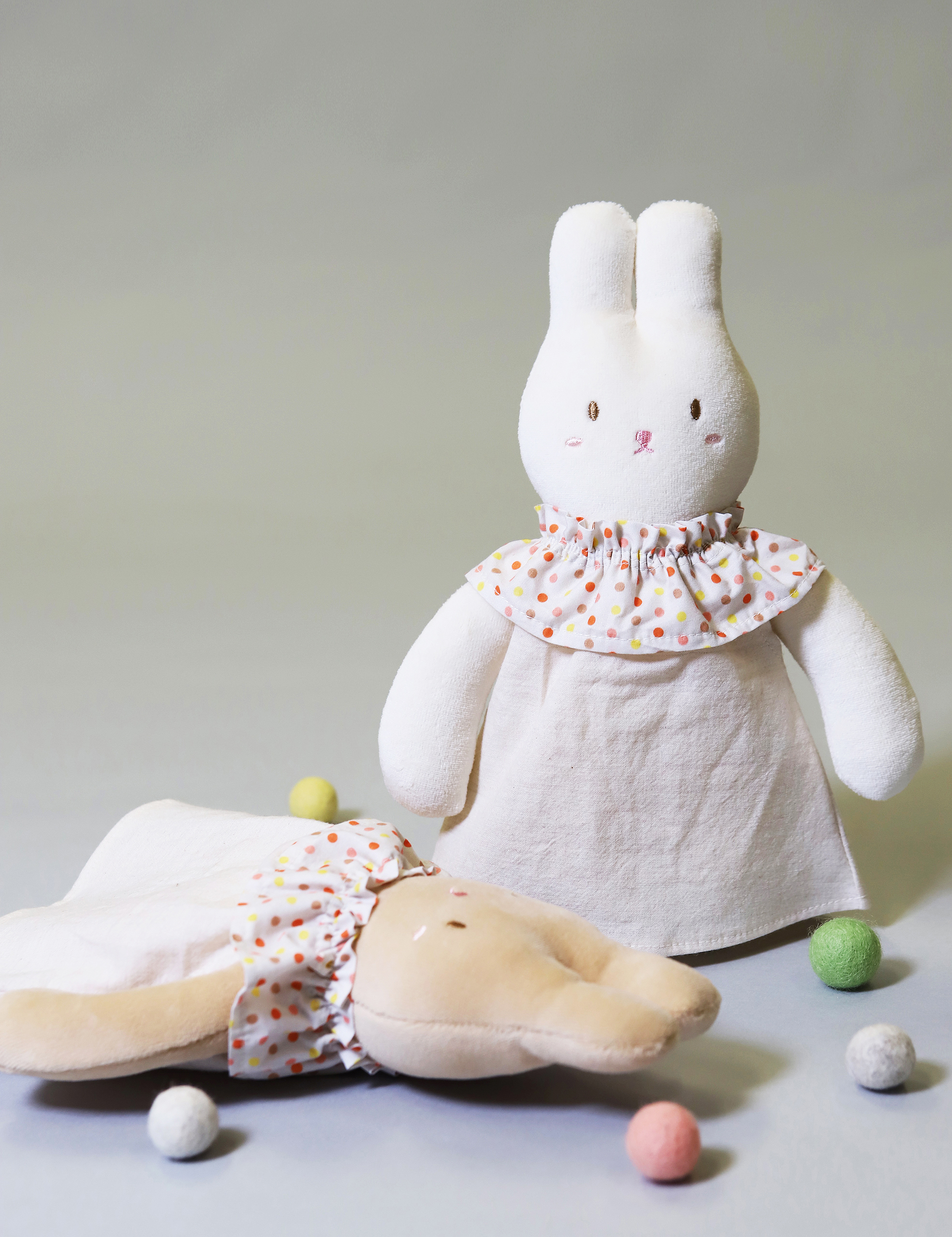 슈톨렌 멜로우 딸랑이 곰돌이 애착인형 오가닉 신생아 아기 출산 선물 (24cm) - 상세 이미지 2