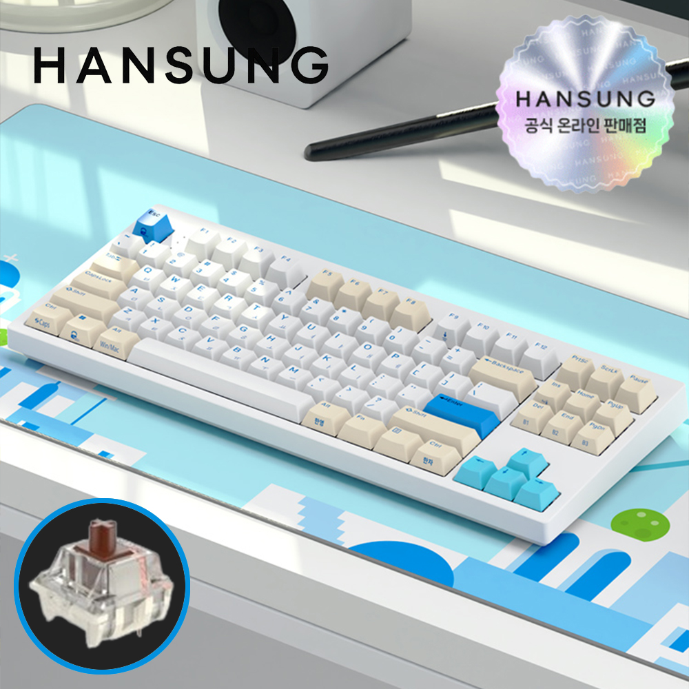 한성 TFX GTO 무선 기계식키보드 산토리니, 갈축, 55g - 메인 이미지