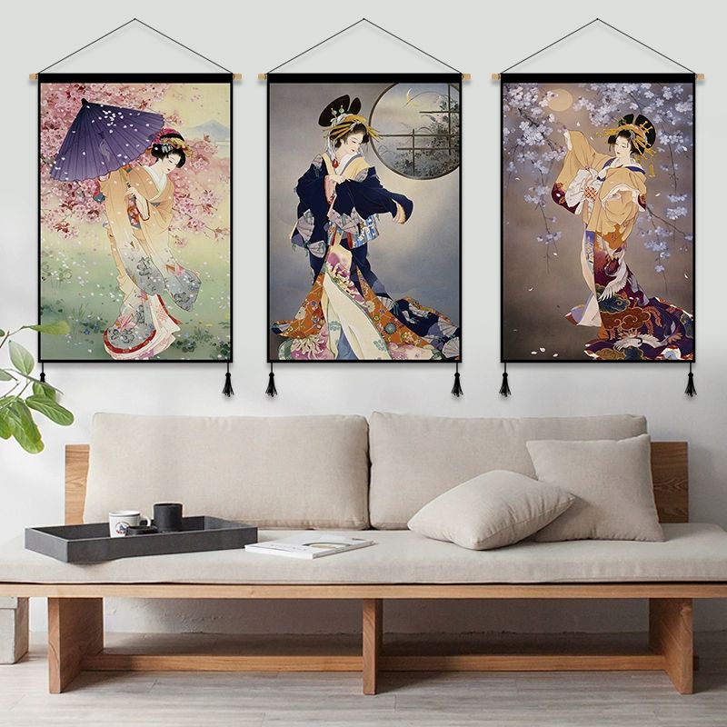 일본 족자 패브릭포스터 신년 술집 일식집 옥립의 향기 45x120cm 초두꺼운 내오염 부속품포함 - 상세 이미지 4