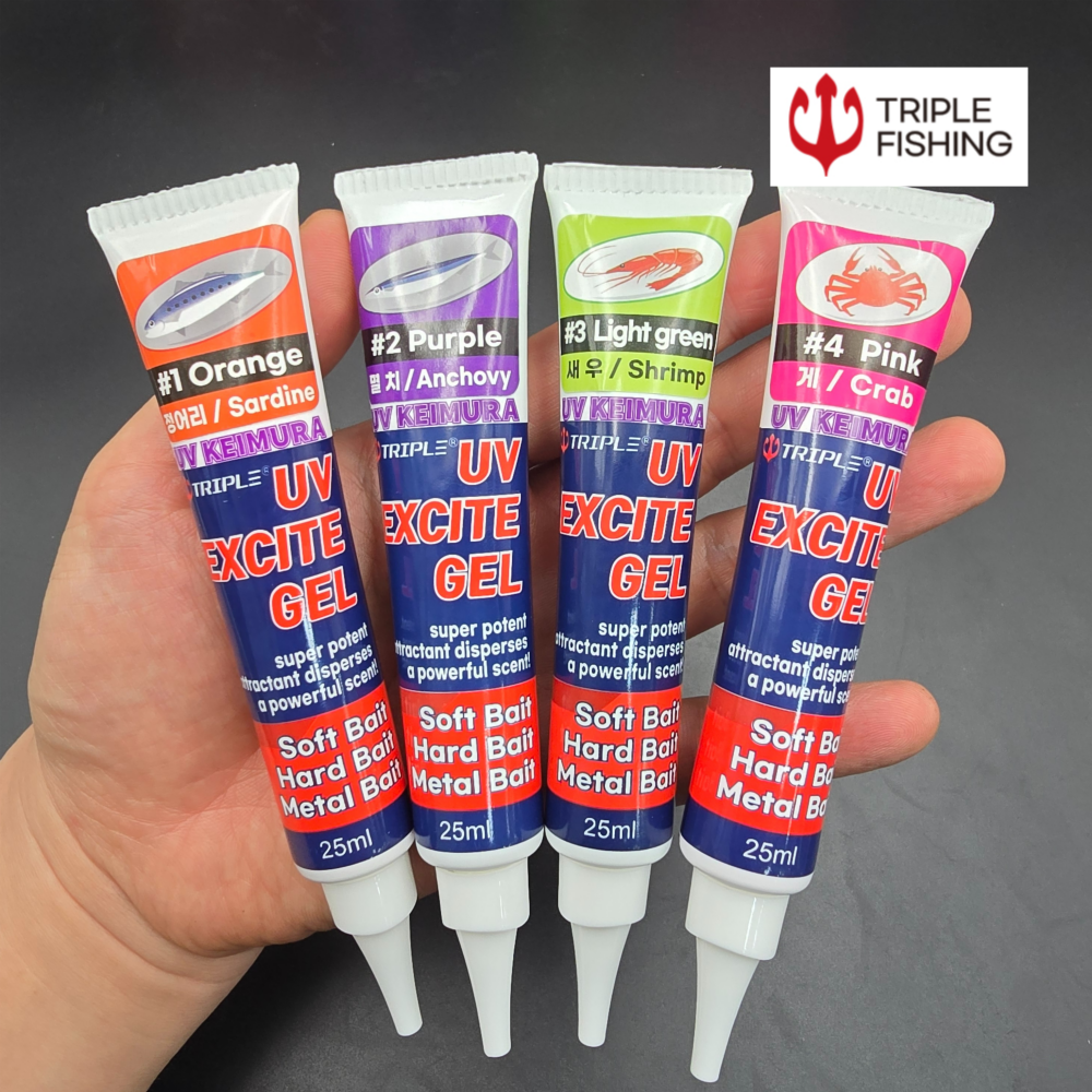 트리플피싱 UV 익사이트젤 짜는 집어제 새우 쉬림프 그린 케이무라 유인제 쭈꾸미 갑오징어