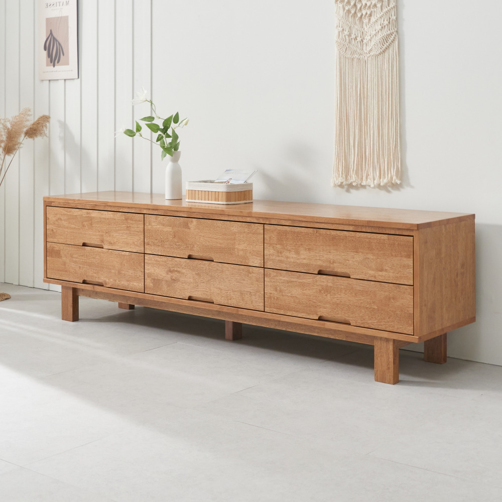 준 원목 75인치 85인치 티비장 tv다이서랍장 티비선반 장식장 1800