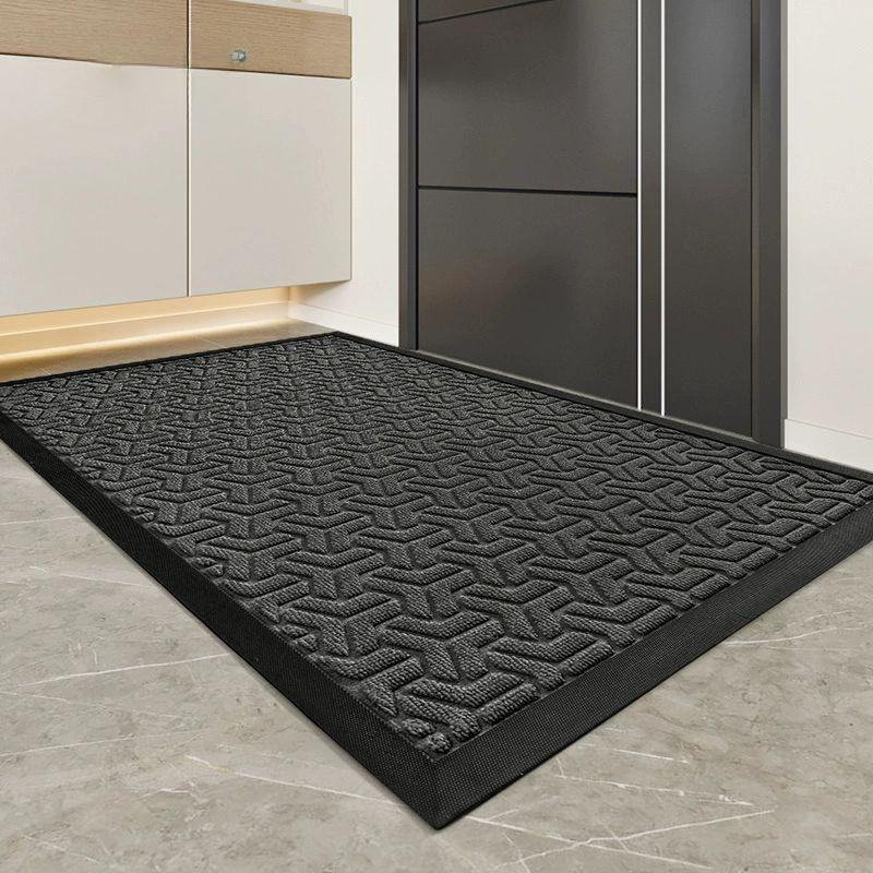 현관 매트 입구 학교 가게 대형 욕실 바닥 사무실 에펠-블랙그레이 60x120cm 디자인 효과적인 먼지 - 상품 이미지