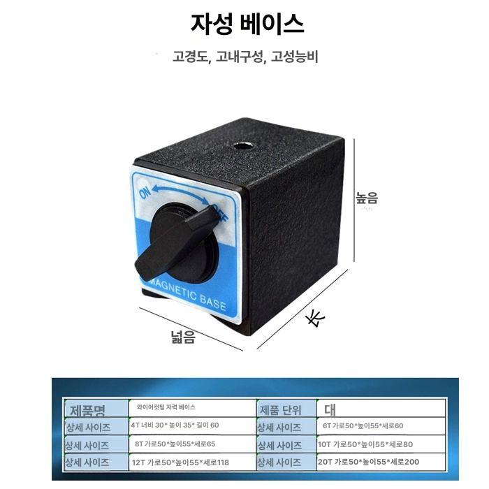 자석 스위치 온오프 마그넷 운반기 정밀 클램프 자기 6T 자석 받침-알루미늄 스위치 - 상세 이미지 4