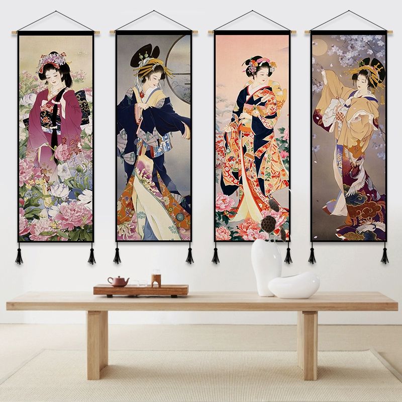일본 족자 패브릭포스터 신년 술집 일식집 옥립의 향기 45x120cm 초두꺼운 내오염 부속품포함 - 상세 이미지 3