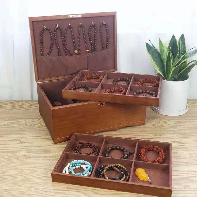 엔틱 목걸이 귀걸이 공예 악세사리 앤티크 문완 손목걸이 2단 30x21x11cm - 상세 이미지 2