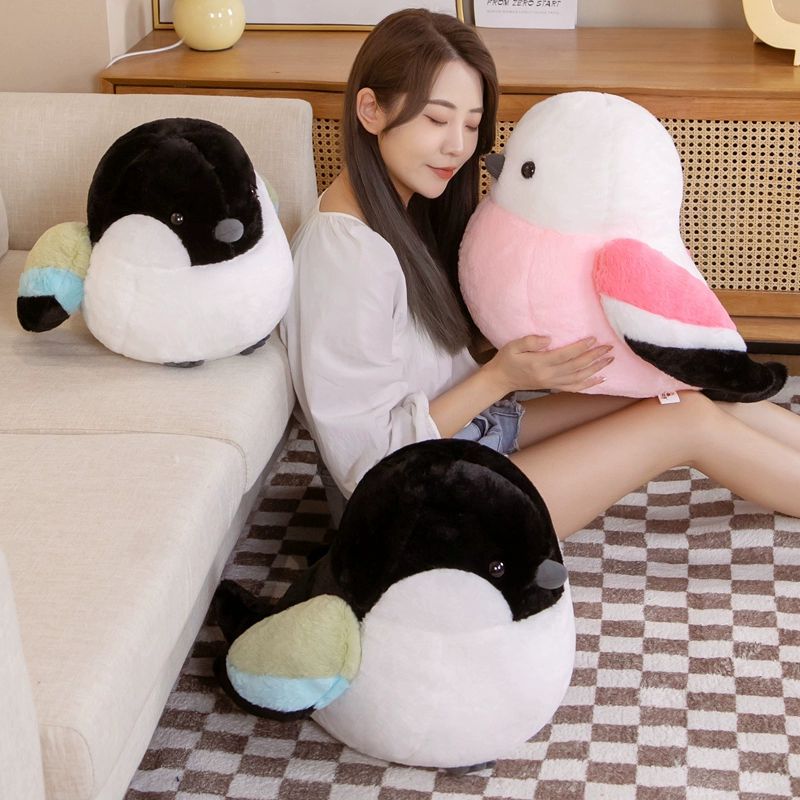 뱁새인형 새인형 장식품 무드등 조명 모찌 수면등 솜인형 핑크 30x40cm-0.5kg - 상품 이미지