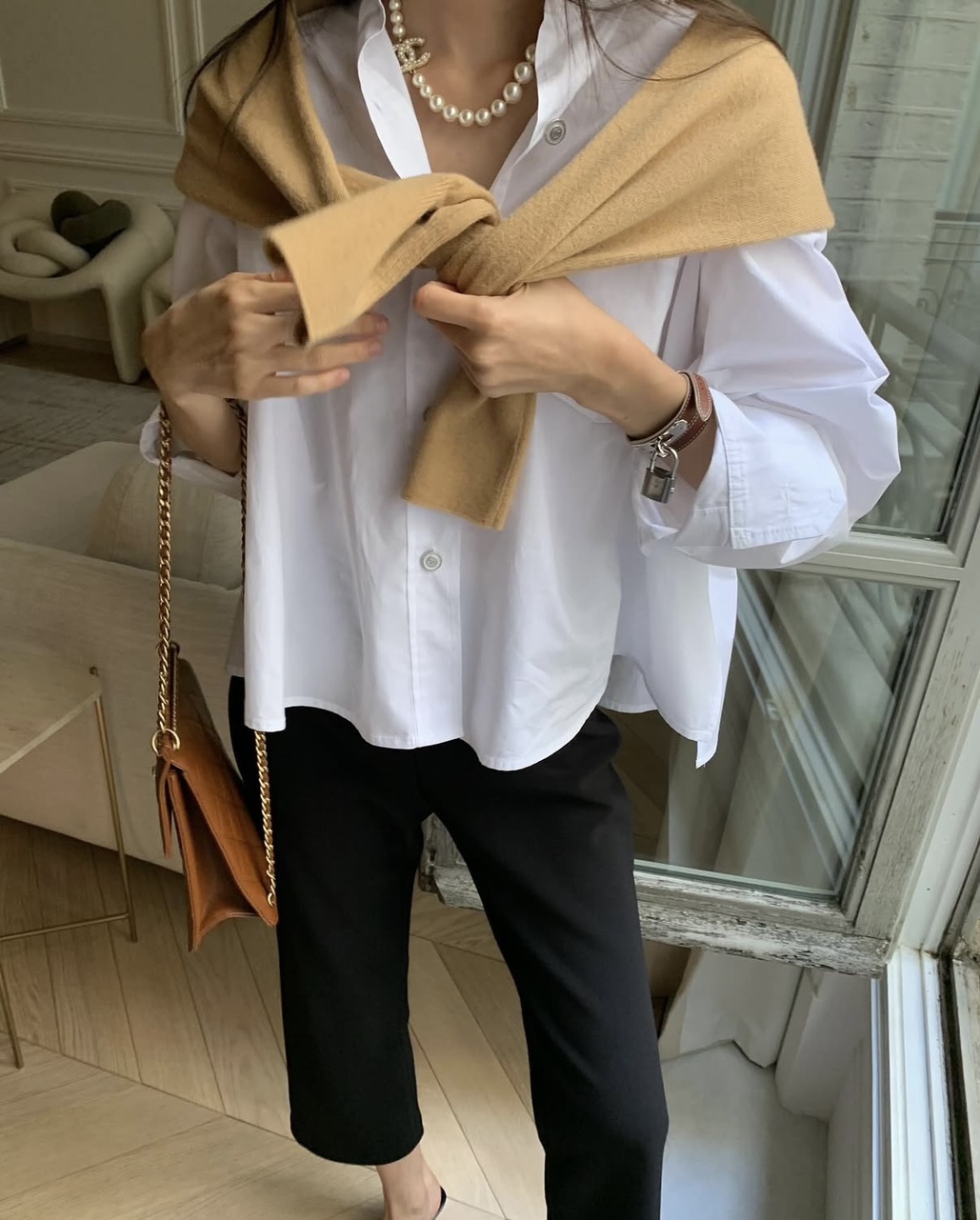 데일리 무지 어깨 숄 여성 울 케이프 - 메인 이미지