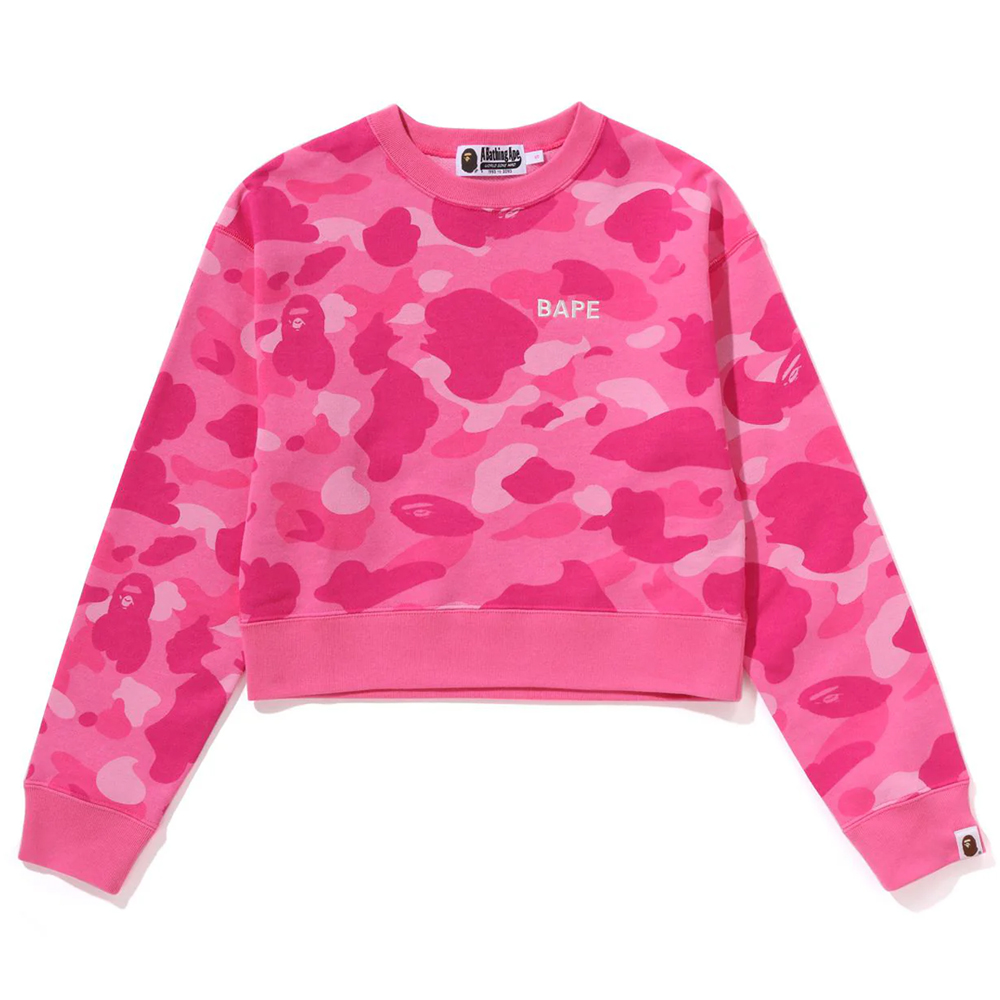 베이프 우먼즈 긴팔티 COLOR CAMO CROPPED CREWNECK SWEATSHIRT 1L80-213-002 - 상세 이미지 3