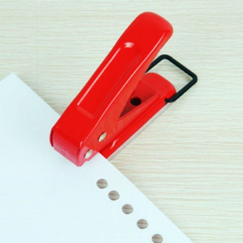 미니 펀칭기 빨강 1구 펀치 사무용 - 상품 이미지