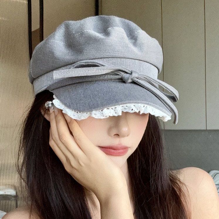 여성 빵모자 화가 모자 레이스 데일리 캐주얼 패션 - 상품 이미지