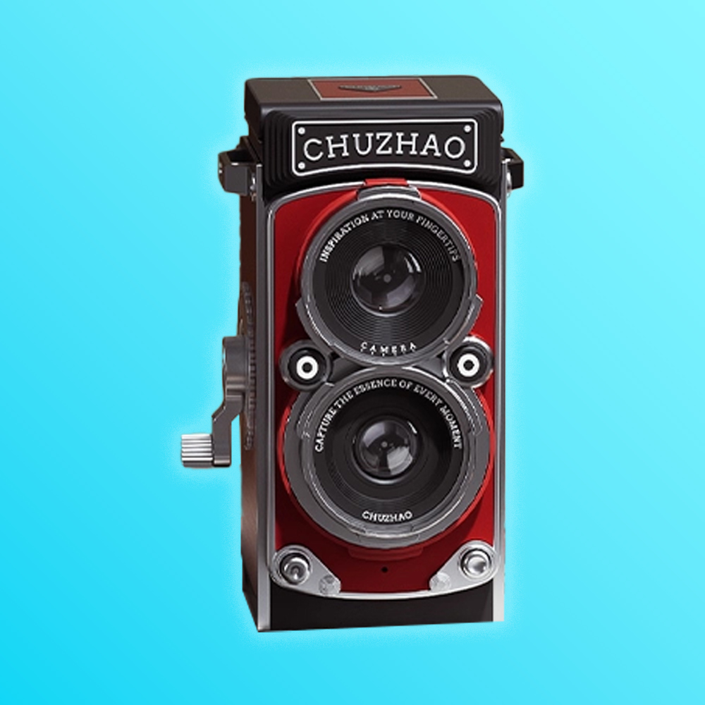 CHUZHAO M1 카메라 롤라이플렉스 토이 클래식 레트로 복고풍 디지털 TLR 카메라 레드 - 상품 이미지