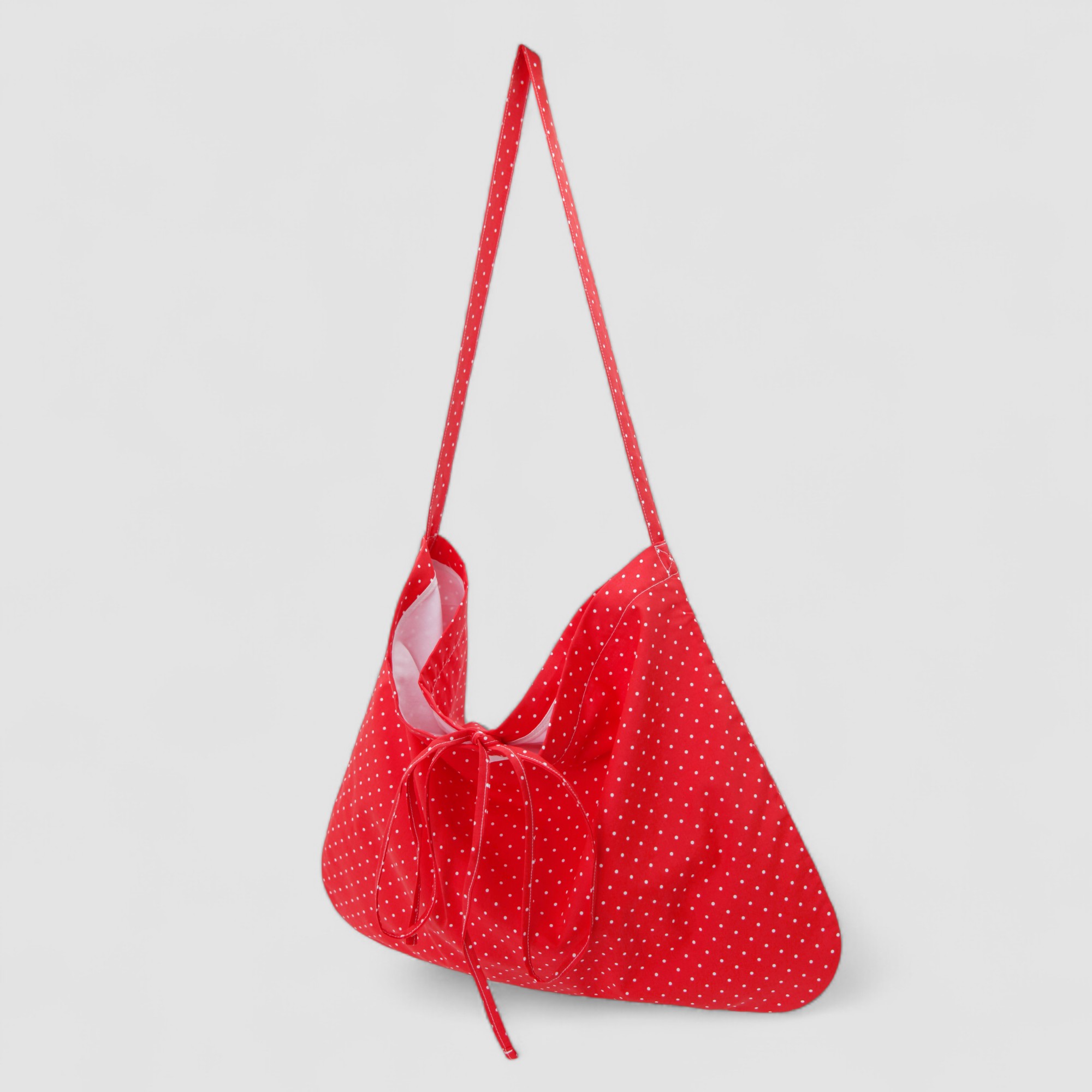 [ATIL STUDIO] 쁘띠 루즈 도트 보우백_[레드] - 상세 이미지 2