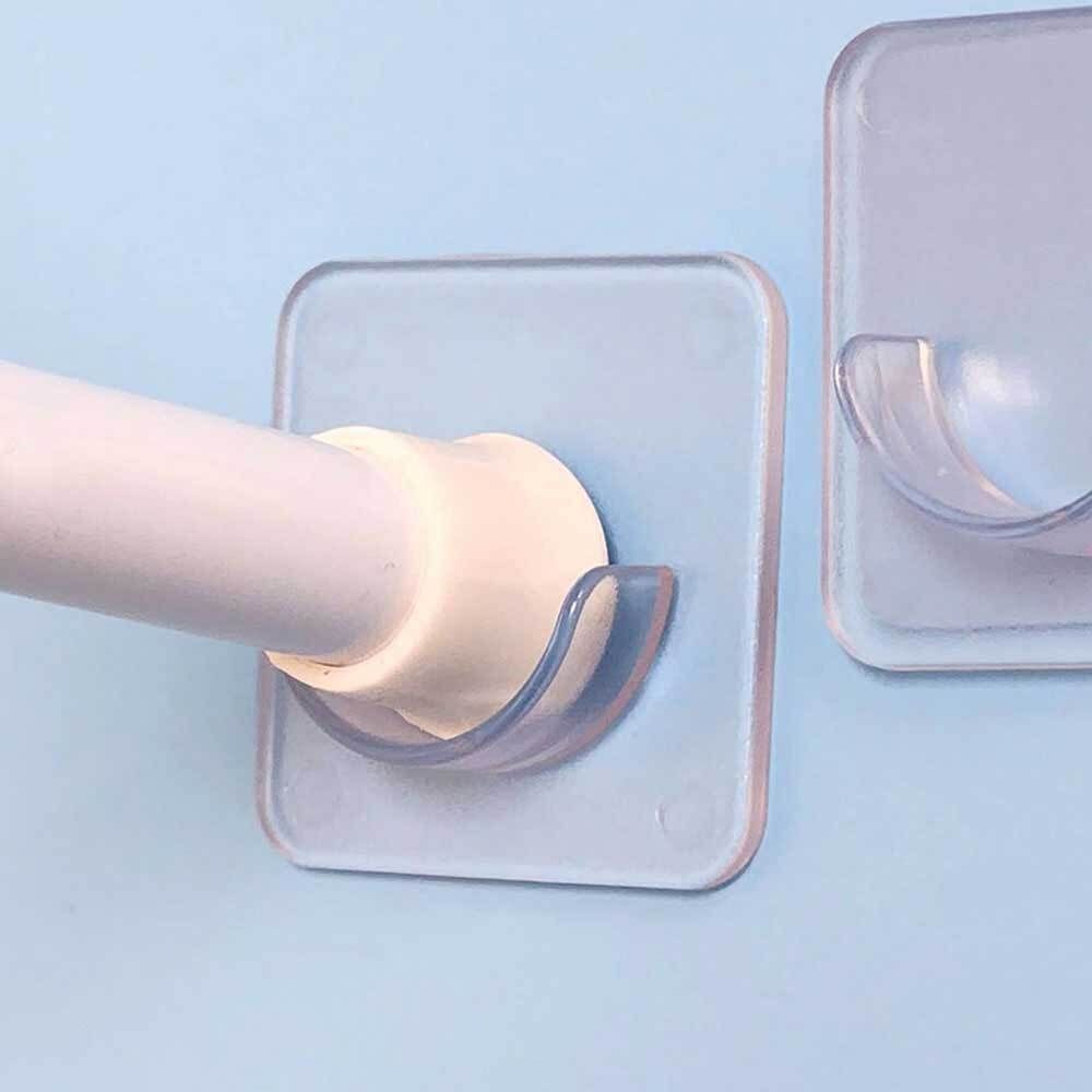 접착 커튼봉 후크 걸이 투명 압축봉 벽행거