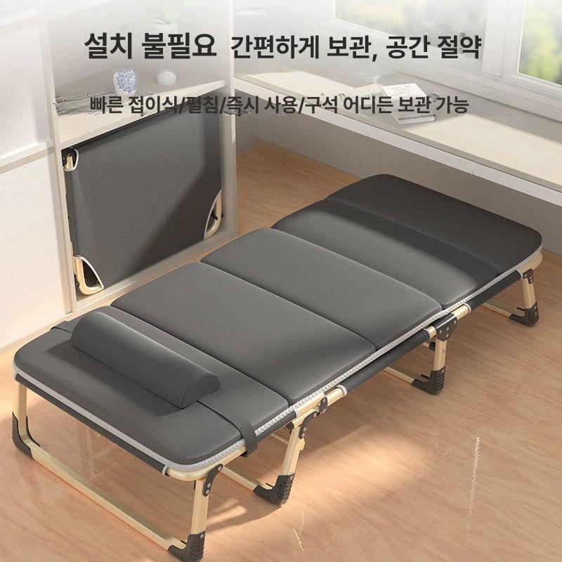 1인용 폴딩 침대 레이디가구 모듈형 접이식 일반 원관 3발 침대 - 상세 이미지 4