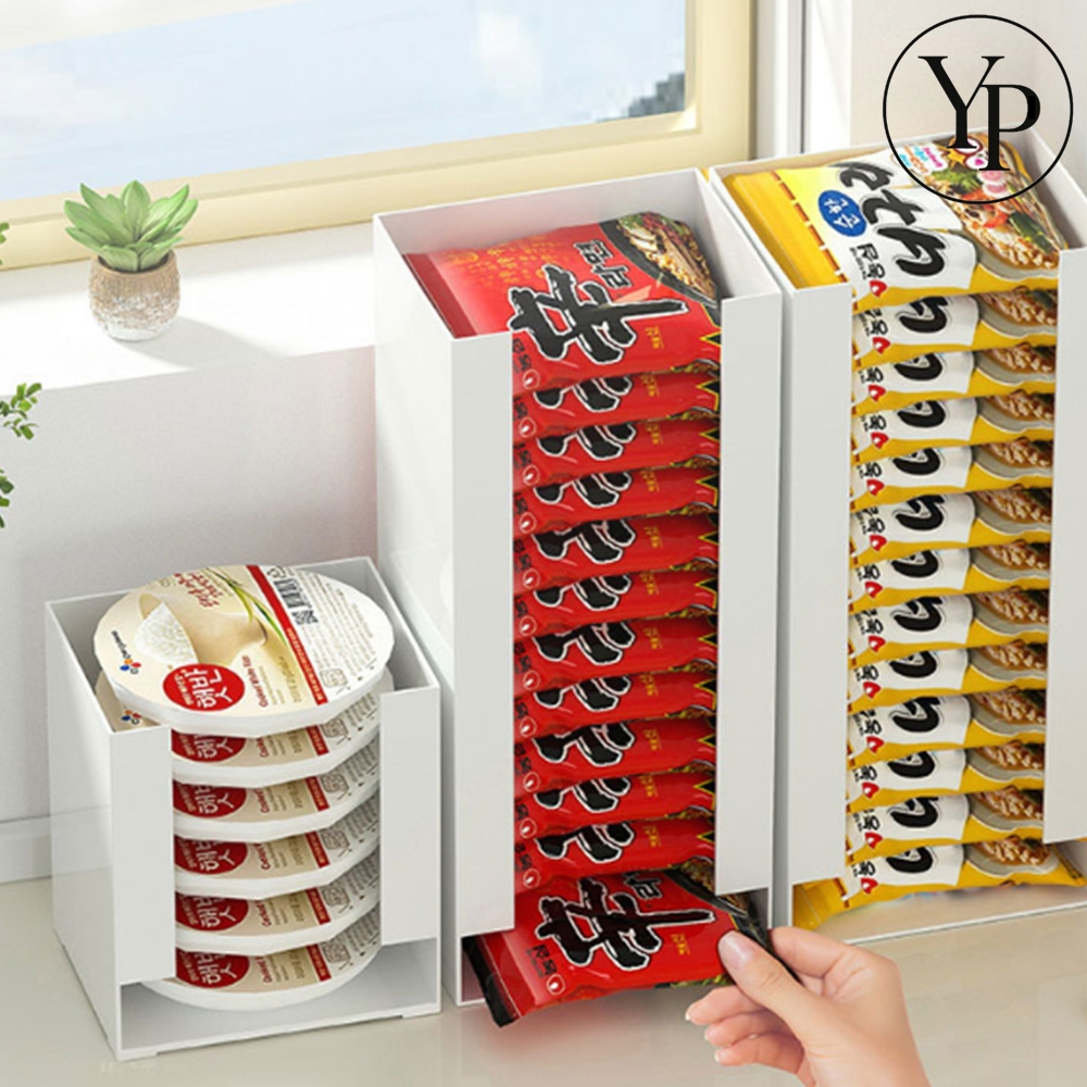 팬트리 라면 정리함 수납함 햇반 간식 보관함 주방 탕비실 사무실 적층 선반