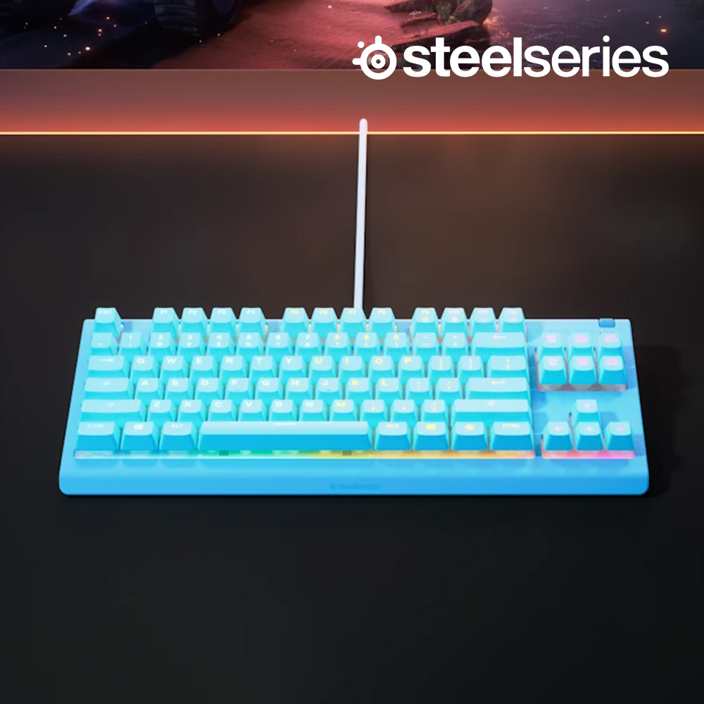 [국내정발] 스틸시리즈 APEX 3 TKL 아쿠아 영문 키보드 - 상품 이미지