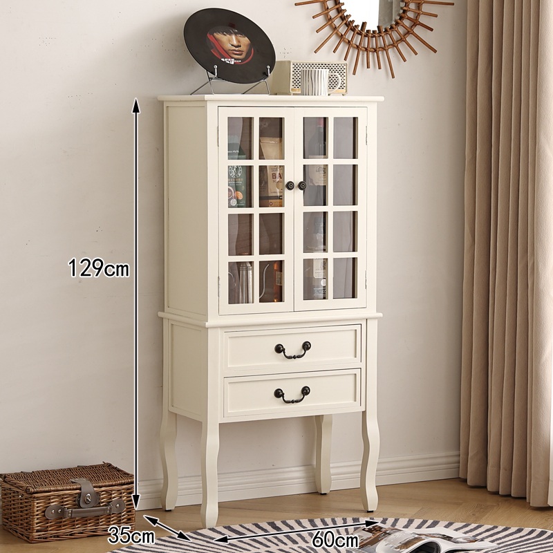 그릇장 엔틱 찻장 장식장 주방 인테리어 빈티지 우드 진열장 월넛 - 상세 이미지 3