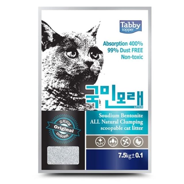 고양이모래 국민 모래 오리지날 7.5kg 무향 - 메인 이미지