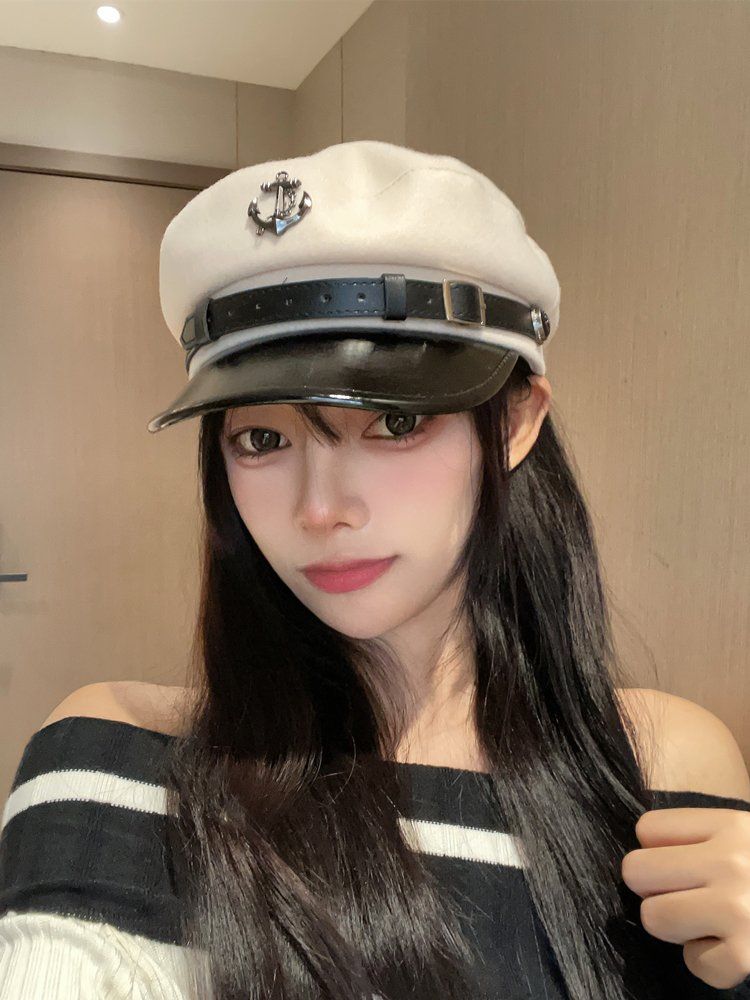 여성 해군 모자 빵모자 마린 코스프레 선원 촬영 - 상세 이미지 3