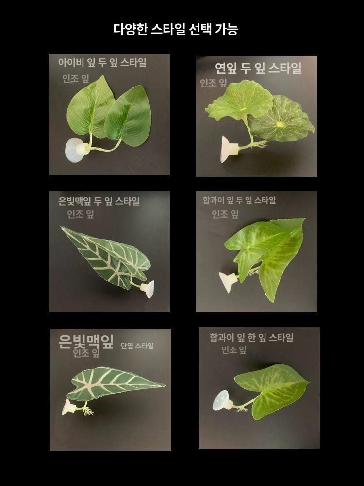 베타 어항 물고기 세라믹 어망 은신처 수영장 모조연잎단잎 - 상세 이미지 4