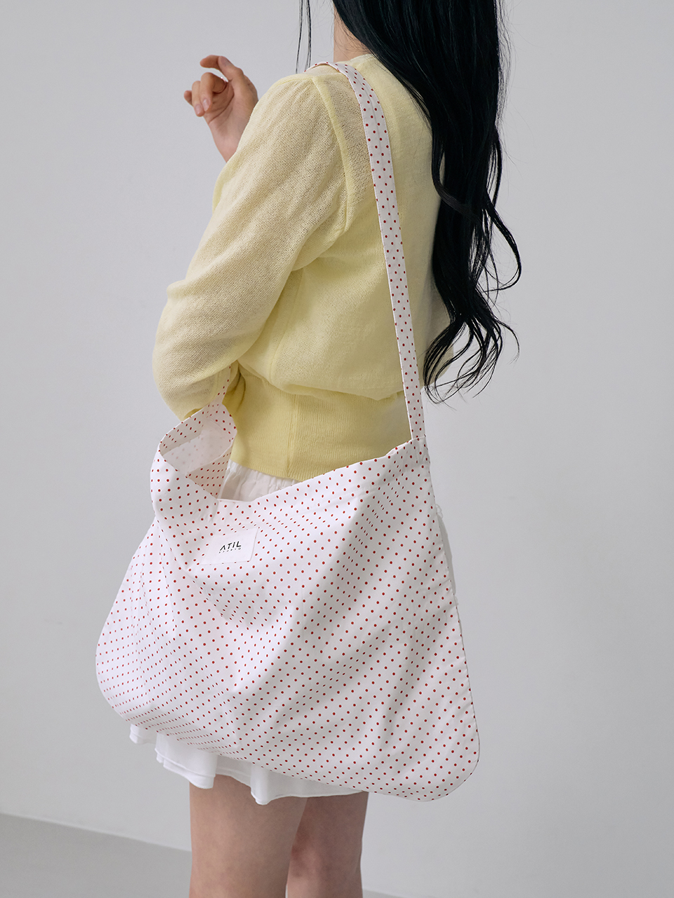 [ATIL STUDIO] 쁘띠 루즈 도트 보우백_[화이트] - 상세 이미지 5
