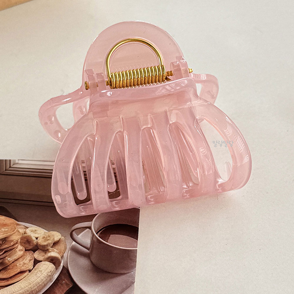 심플 유광 호박집게핀 긴머리 헤어핀 데일리머리핀 이미지 7