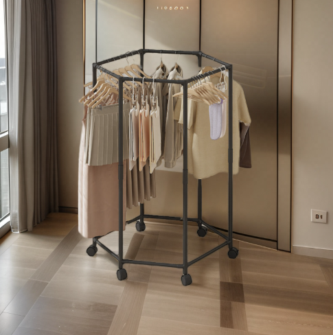 심플리 행거 옷걸이 이동식 조립식 원룸 옷가게 매장용 무볼트 DIY A형- 1단 - 상세 이미지 3