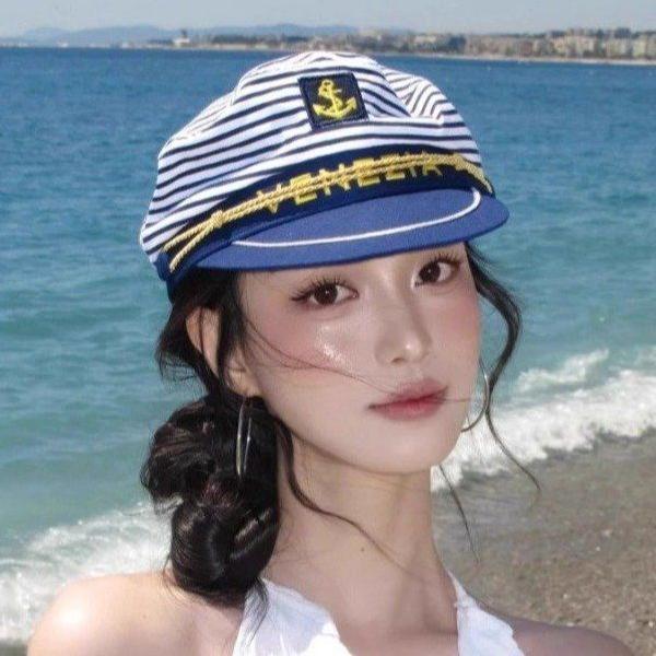 해군 선원 모자 여성 해변 의상 코스프레 요트 마린 촬영 - 상세 이미지 2