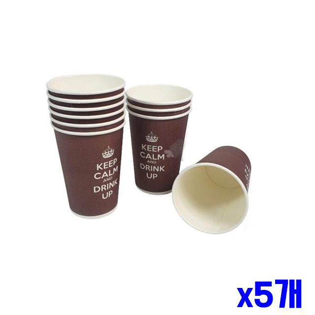 10p 380ml x5개 테이크아웃 커피컵 종이컵 일회용 - 상품 이미지