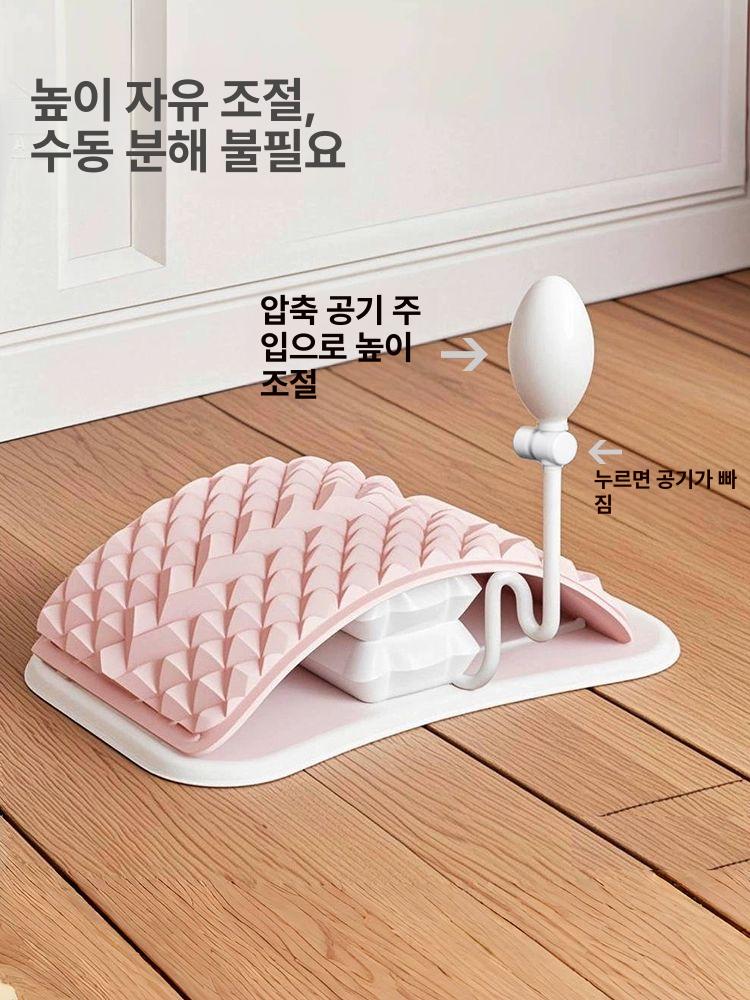 솔비에 등지압패드 요추 스트레칭 기구 굽은등 다기능 자세교정 충전식 허리기구-핑크 - 상세 이미지 3