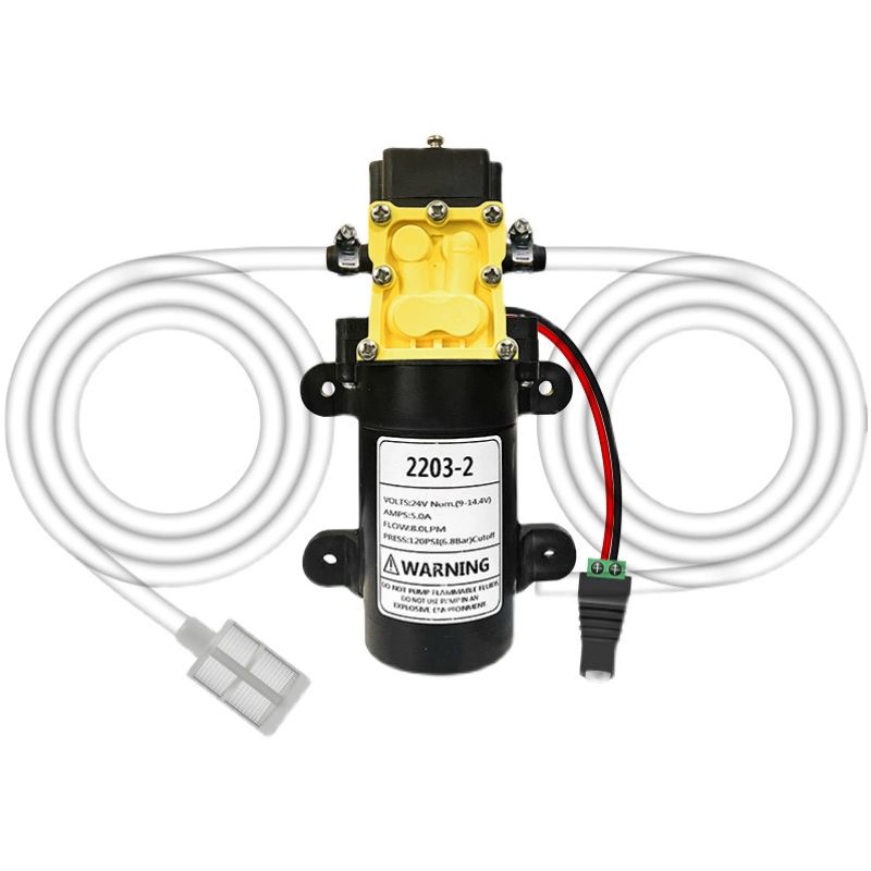 미니 소형 DC 전기 12V 펌프 4m 다이어프램 워터 24V 12V 대펌프 0.2m+더블클립+필터 - 상품 이미지