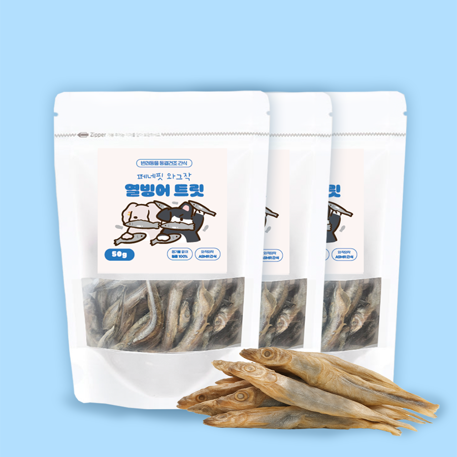 페네핏 강아지 동결건조 트릿 훈련 칭찬 저칼로리 간식 열빙어, 50g, 3개 - 상세 이미지 4