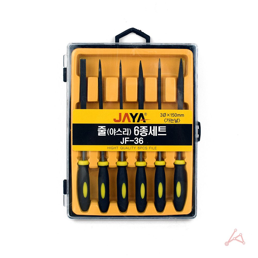 야스리세트 목공 철 줄 플라스틱 6종세트 갈이 원형 - 메인 이미지