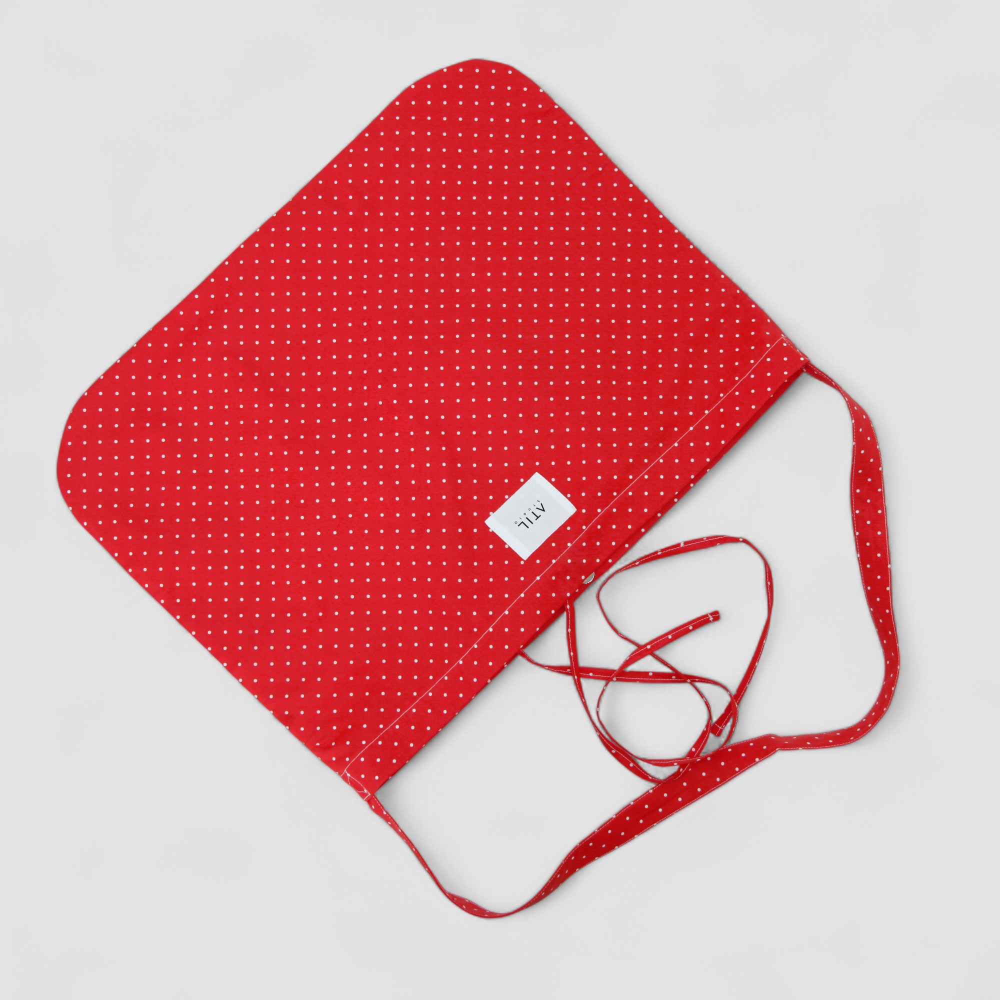 [ATIL STUDIO] 쁘띠 루즈 도트 보우백_[레드] - 상세 이미지 4