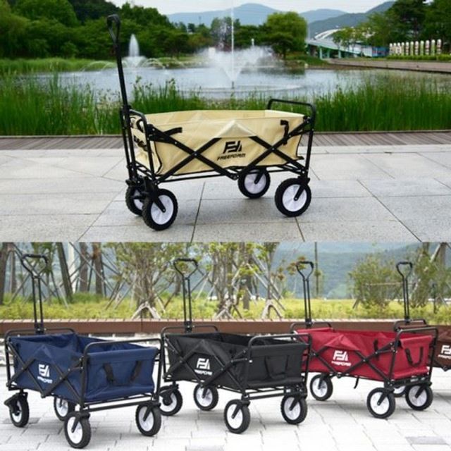 캠핑웨건 접이식카트 브레이크웨건 캠핑 차박 야 GWM 캠핑웨건 레드 - 상품 이미지