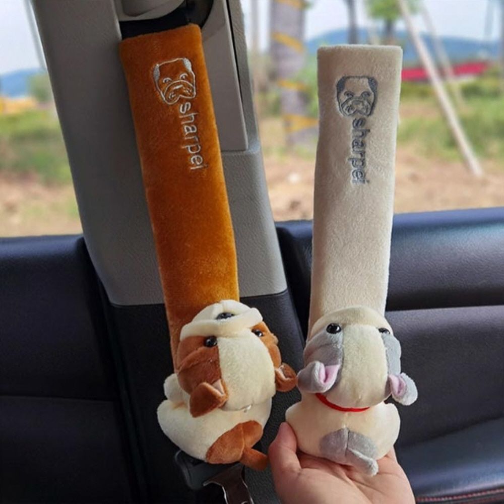 유아 아동 귀여운 자동차 소품 캐릭터 안전벨트 커버 핑크캣